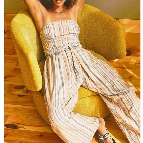 NWT! Free People Roaming Shores Jumpsuit - Picture 2 of 8